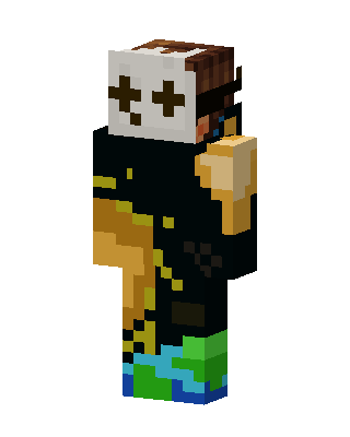 Masked Gold Drip Minecraft skin