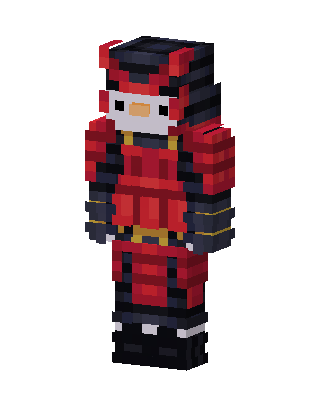 Red Samurai skin, 3D preview