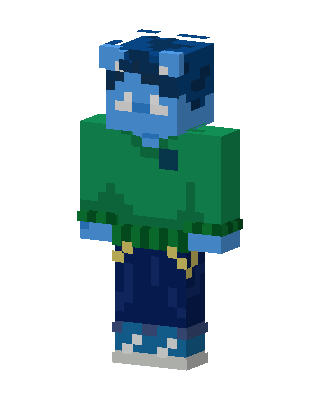 Blue Sweater Kid skin, 3D preview