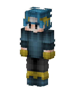 Teal Knight skin, 3D preview