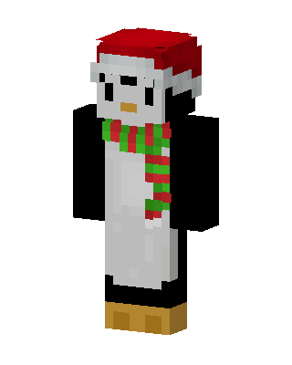 Christmas Penguin skin, 3D preview