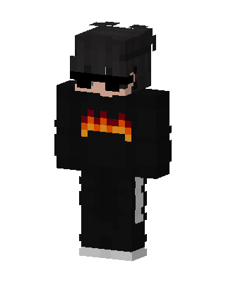 Black Gamer Boy skin, 3D preview