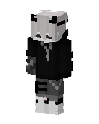 Panda Hoodie skin, 3D preview