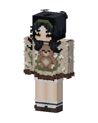 Teddy Sweater Girl skin, 3D preview