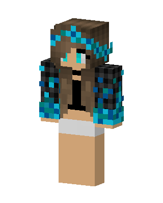 Teal Flower Girl Minecraft skin