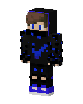Blue Shadow Hoodie Minecraft skin