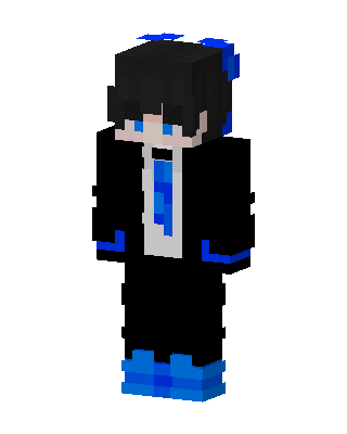 Blue Suit Boy skin, 3D preview