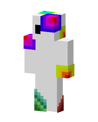 Rainbow Unicorn skin, 3D preview