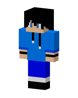 Blue Athlete Boy skin, 3D preview