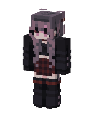 Gothic Plaid Girl skin, 3D preview