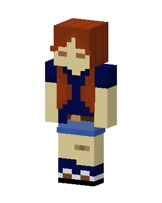 Blue Player Girl skin, 3D preview