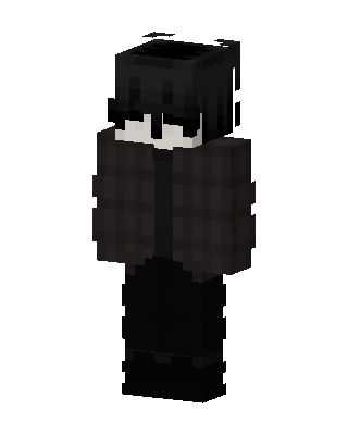 Black Student Boy Minecraft goth skin