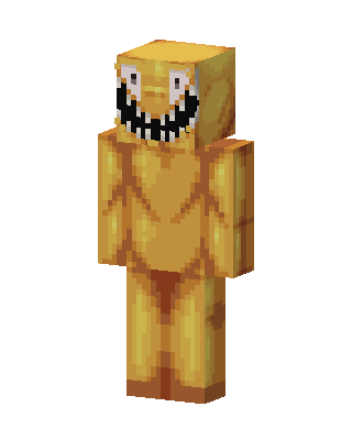 Yellow Rainbow Friend skin, 3D preview