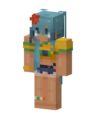 Teal Anime Girl Minecraft skin