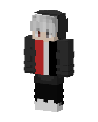 Silver Hoodie Boy skin, 3D preview