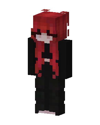 Red Emo Girl skin, 3D preview