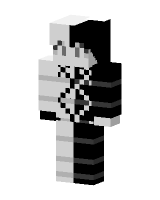 Monochrome Split skin, 3D preview