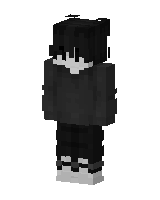 Shadow Hoodie Boy skin, 3D preview