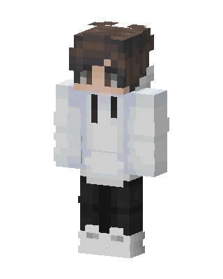 White Hoodie Boy Minecraft skin