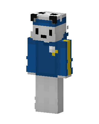 Panda Hoodie skin, 3D preview