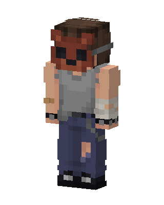 Bear Mask Survivor skin, 3D preview