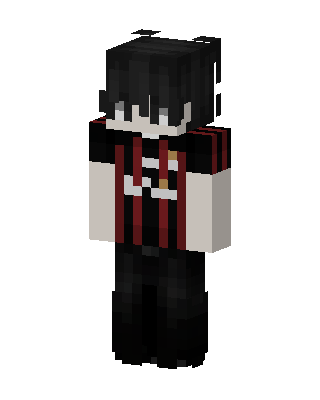 Crimson Striped Boy skin, 3D preview