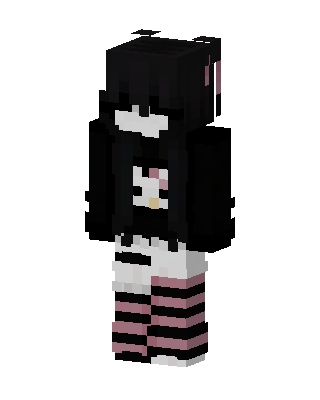 Striped Sock Goth skin, 3D preview