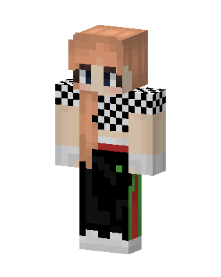 Checkered Streetwear Girl skin, 3D preview