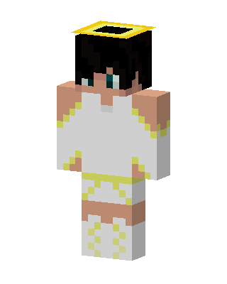 White Crowned Angel Boy Minecraft skin