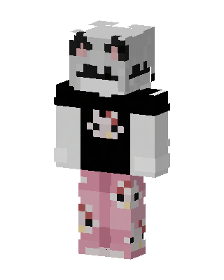 Panda Kitty Pajamas skin, 3D preview