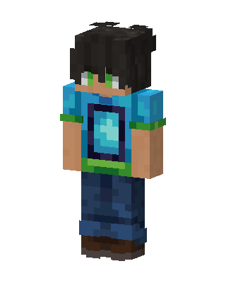 Blue Player Boy skin, 3D preview