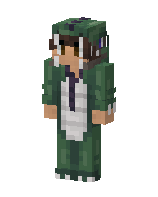 Dino Onesie skin, 3D preview