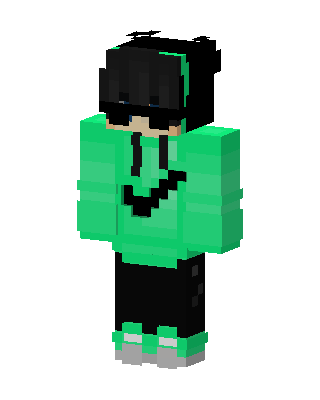 Green Hoodie Boy Minecraft skin