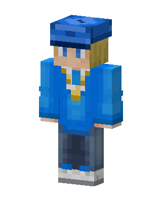 Boy In Blue Hoodie skin, 3D preview