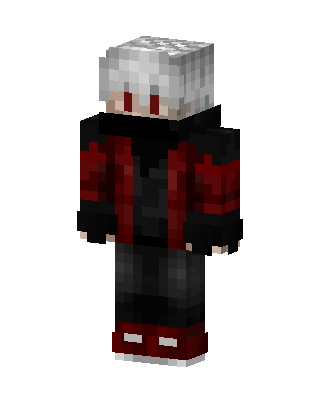 Crimson Hoodie Boy skin, 3D preview