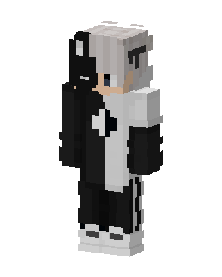 Panda Hoodie Boy skin, 3D preview