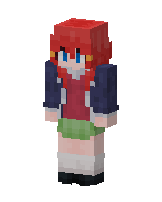 Red Anime Girl Minecraft skin