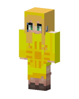 Yellow Raincoat Girl Minecraft skin