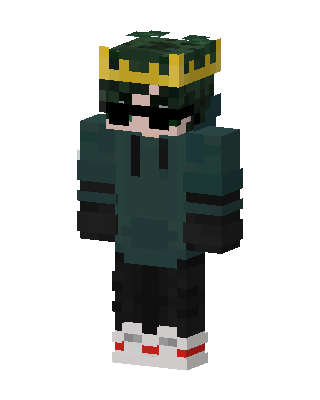 Crowned Green Hoodie Minecraft skin