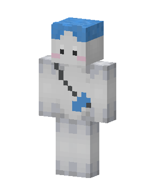 Blue Hair Ghost skin, 3D preview