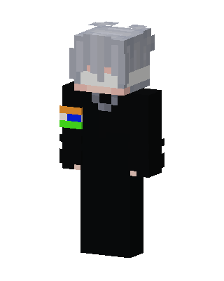 Silver Hair Suit skin, 3D preview