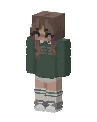 Green Student Girl Minecraft skin