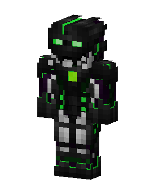 Neon Cyber Armor skin, 3D preview