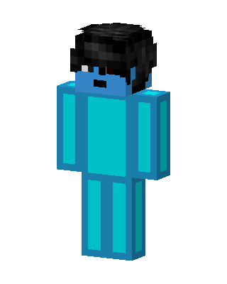 Blue Mob Boy skin, 3D preview