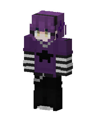 Violet Goth skin, 3D preview