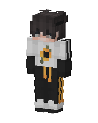 Sunflower Hoodie Boy skin, 3D preview