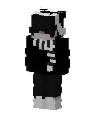Monochrome Hoodie skin, 3D preview