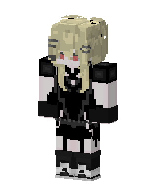 Black Anime Girl skin, 3D preview