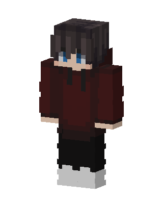 Crimson Hoodie Boy Minecraft skin