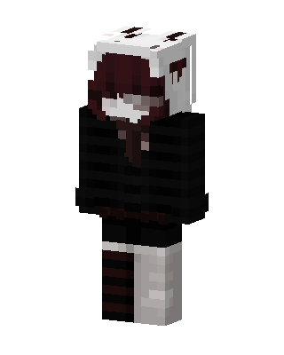 Gothic Panda Girl skin, 3D preview